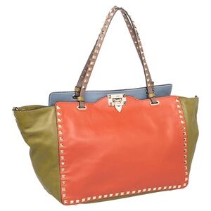 🧡Valentino Multicolor Leather Medium Rockstud Tote